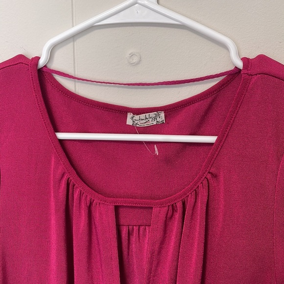 NWOT Free People Intimately Pink Long Sleeve Bodysuit Size Small - Picture 2 of 9